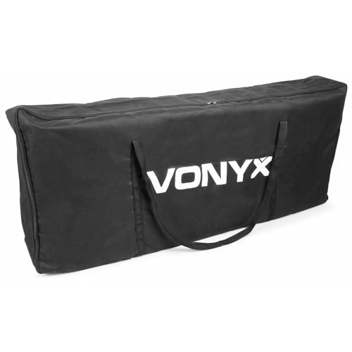 VONYX Tasche DB2 mobile DJ Screen, Soft Case für DJ Booth, 150 x 1200 x 700mm, Transporttasche für DJ Verkleidung, DJ Stand Koffer, Schutz Case für DJ Kanzel, Schwarz