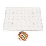 80 Stifte Multifunktionales Gummiband -Peg -Board mit 10 Großen 10 Kleinen Bändern Tragbares Bildungsspielzeug für Unterrichtsaktivitäten Lernformen