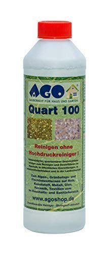 AGO ® Quart 100 Hochkonzentrat Grünbelagentferner 500ml Konzentrat. Gegen Algen, Flechten und sonstige Grünbeläge. Chlor- und Säurefrei