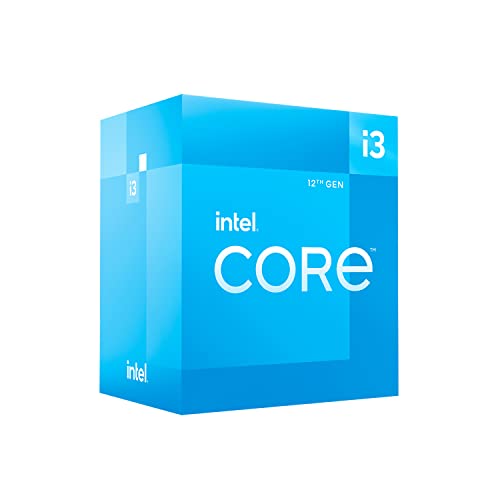 Intel Core i3-12100 12. Generation Desktop Prozessor (Basistakt: 3.3GHz, 4 Kerne, LGA1700, RAM DDR4 und DDR5 bis zu 128GB) BX8071512100, ‎silber