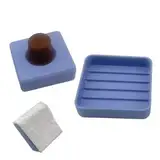Build Plate Cleaner, Microfiber Holder, 2,91 x 2,91 x 1,77 Zoll, niedlicher kompakter Drucker-Werkzeug, Organizer, Reinigungswerkzeug für Arbeitsplatz, Schule, Druckgeschäft