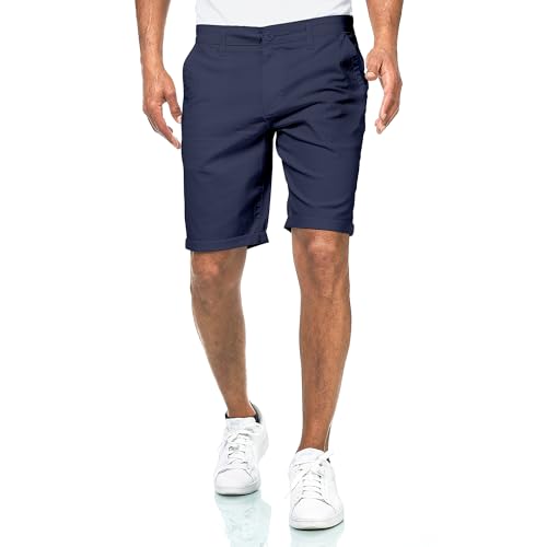 Smith & Solo Kurze Hosen Herren - Chino Shorts Kurz Baumwolle, Bermuda Hose Sommer, Laufshorts Männer Sport Trainingshose (Navy, XXL)