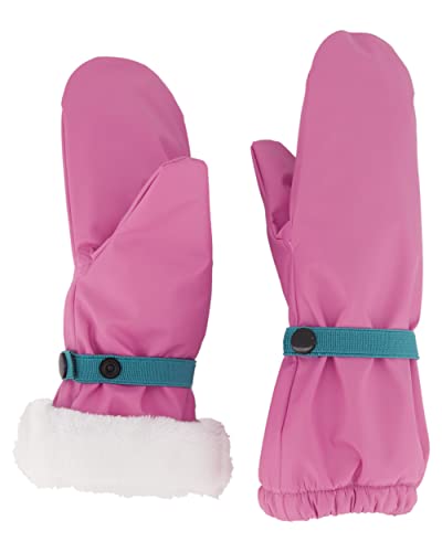 lovely lemon gefütterte Regen-Fäustlinge - wasserdichte & Winddichte Outdoor Schnee Handschuhe für Babys & Kleinkinder - One Size, Rosa