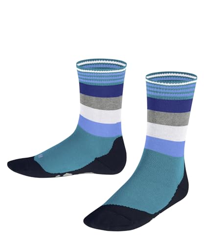 FALKE Unisex Kinder Active Fox K SO Baumwolle Funktionsmaterial gemustert 1 Paar Socken, Blau (Scuba Blue 6481), 27-30