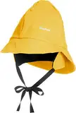 Playshoes Unisex Kinder Regen-mütze Gefüttert Wind- Und Wasserdichter Regenhut Regenbekleidung, Gelb Fleecefutter, 47 EU