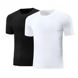 Towintec Kompressionsshirts für Jungen Schnell Trocknend Funktionsshirt Sport Baselayer Kurzarm Atmungsaktives Round Neck Laufshirt Trainingsanz Kinder Baseball Fitnessstudio Fußball Basketball