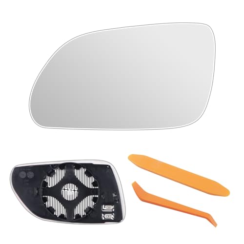 Spiegelglas Ersatz für VW Polo 9N 2005-2009 UND Skoda Oktavia (1Z3 / 1Z5) 2004-2008 beheizbar Ersatzspiegelglas Fahrerseite Außenspiegel Asphärisch Rückspiegelglas ABS-Seitenspiegelglas(Links)