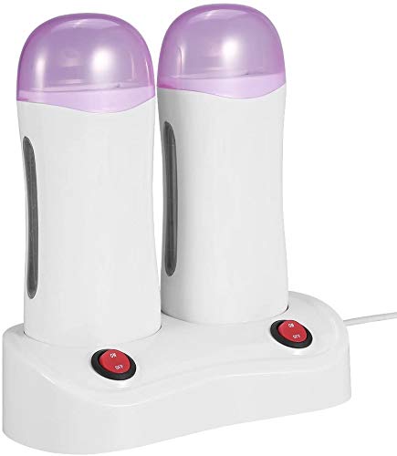 Haarentfernung Wachsgerät Set für Augenbrauen – Professionelles Waxing Set mit Wachserhitzer, 4 Wachsbohnen & 20 Holzspateln