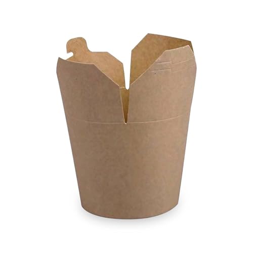 Pack & Cup Bio Asia-Box/Döner-Box Kraft-K - 500 ml - Ø 85 mm - 80 x 70 x 94 mm - 50 Stück