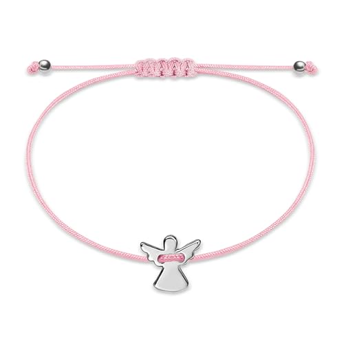 BOYATONG Schutzengel Armband Mädchen Silber Verstellbar, Armband Kommunion Geschenke für Mädchen, Kleine Geschenke zur Kommunion mit Karte & Geschenkbox