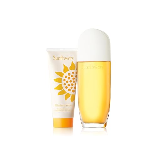 Elizabeth Arden - Sunflowers, Geschenkset für Frauen: Eau de Toilette 100 ml + Körpercreme 100 ml, Blumiger Duft, Muttertagsgeschenke für Frauen