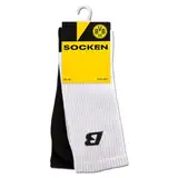 Borussia Dortmund Damen Bvb Drift 2er-set Socken, Schwarz, 43-46 EU