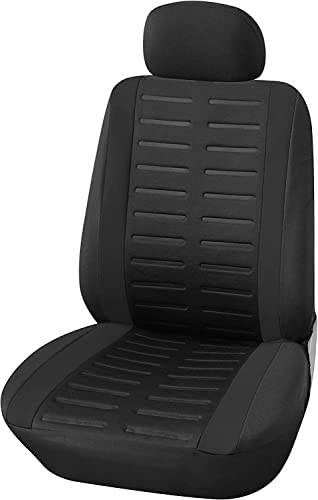 Upgrade4cars Autositzbezug für den Fahrersitz | Vordersitz Auto-Schonbezug Universal Schwarz