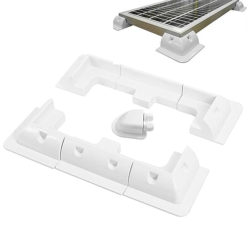 Solarpanelhalterungen 7pcs/Set Plastik Solarpanel Montagehalterungen weiße Bohrfreie Solarpanel Fixierklammern für Dächer von Wohnmobil Caravans Vehicles Camper White