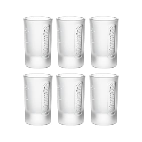 Jägermeister Shotgläser Set 4cl - 6er Set Schnapsglas – Eichstrich 2cl & 4cl - Spülmaschinenfest und Standfestes Likörglas - Das Original – Schnaps, Likör Glas