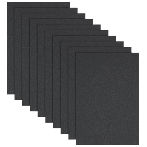 BENECREAT 10 Pcs Leder Stiffener Blätter, schwarz Tasche Stiffener, 20x30cm Bonded Leder Blatt für Leder Tasche Liner, Craft DIY, 0,8mm dick