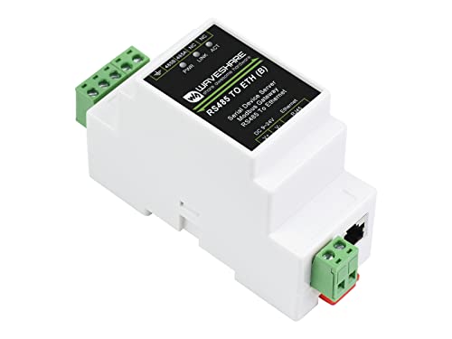 RS485 zu RJ45 Ethernet Konverter Industrieller Serieller Server TCP/IP zu Seriell Modul Unterstützt Modbus Gateway, MQTT/JSON zu Modbus und Multi-Kommunikationsmodi, Rail-Mount Unterstützung