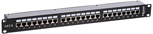 Delock 19″ Kupplungs-Patchpanel 24 Port Cat.6