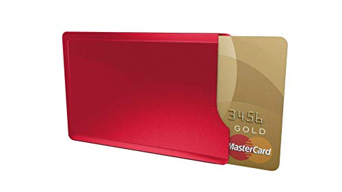 Kartenschutzhülle CardTresor Casual Edelstahl, rot, RFID/NFC-Schutz