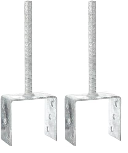Connex Pfostenträger 101 x 60 x 100 x 200 x 4 mm / Durchmesser16 mm, U-Form, Material: feuerverzinkt, 1 Stück, HV4220 (Packung mit 2)