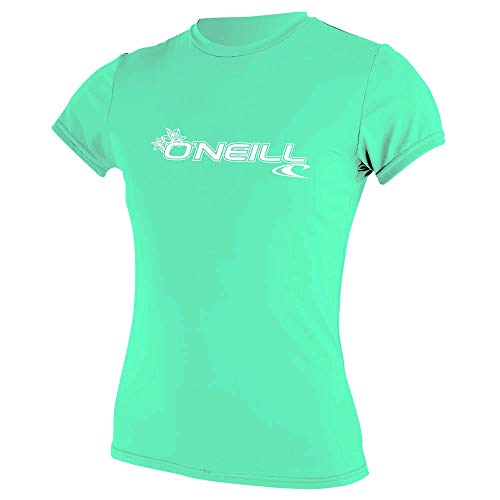 O'Neill Damen Shirt Wms Basic Skins Short Sleeve Sun Shirt, Light Aqua, S, 3547-216-S