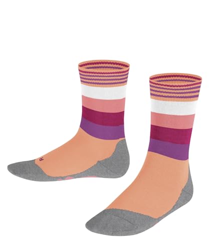 FALKE Unisex Kinder Active Fox K SO Baumwolle Funktionsmaterial Gemustert 1 Paar Socken, Rot (Cantaloupe 8771), 35-38