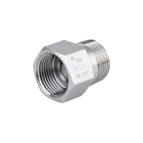 3/4" 1" Male Female Thread 304 Stainless Steel One Way Non Check Valve(Female to Male,3/4'')