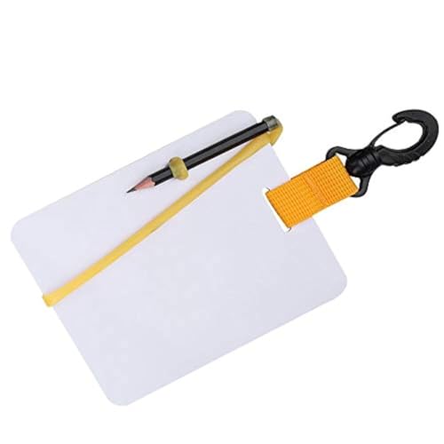 Keenso Tauchen Schreibtafel, Unterwasser PC Schreibtafel mit Drehclip und Bleistift für Wassersport Tauchen Schwimmen