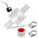 LPZMPZ Kunststoff Einweg Inline Ozon Rückschlagventil Plastic Check Valve für Schlauch von 9 bis 10 MM Durchmesser Aquarium Wasser Kraftstoff Gas Luft Water mit 2 Schlauchschellen