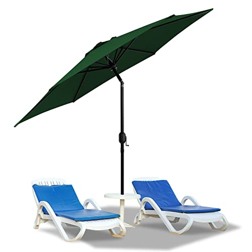 Tubiaz Sonnenschirm 270cm Sonnenschutz knickbar,Strandschirm Neigungswinkel und Höhe verstellbar ohne Ständer,Strandschirm für Balkon,Terrasse,Strand,Grün