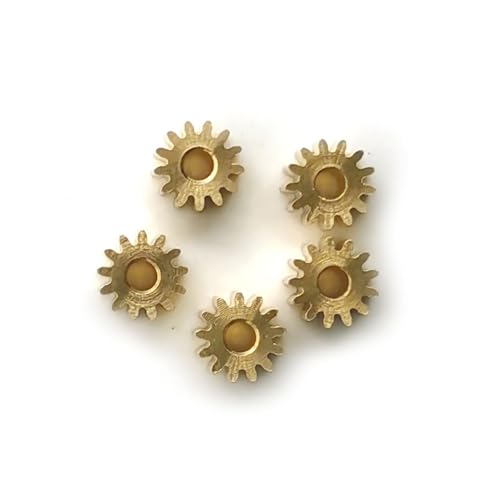 10 Stück 132A 0,4 M Metall Messing Ritzel Außendurchmesser 6 mm 13 Zähne Loch 1,98 mm Kupfer Small Modulus Gear