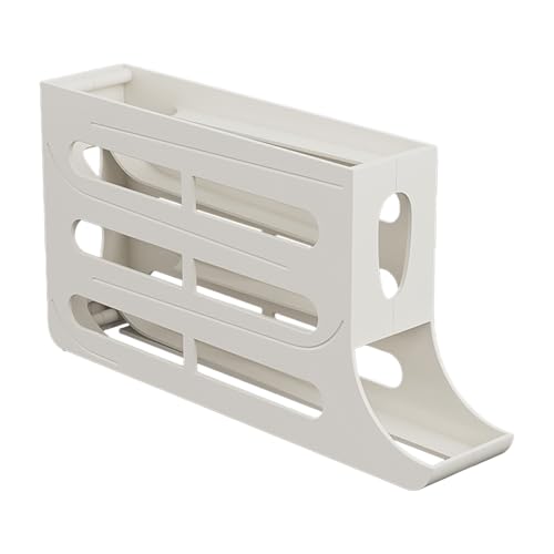 Nybhyjka Eierlager für Kühlschrank, Rolling Egospenser | Automatischer Rolling Eggic Slide Halter,4-layer-Drop-Tablett sparsam klare Sichtbarkeit für Frühstücksmahlzeitenwohnung