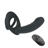 ZWFUN Paar Vibrator-Sexspielzeug mit doppeltem Penisring Realistischer dildo Butt Plug Double Penetration Cock Anal Klitoris Massager dildo Perlen FüR MäNner Frauen（mit Fernbedienung）