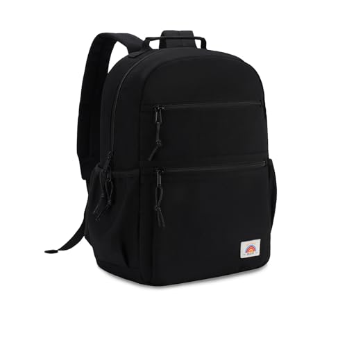VASCHY Rucksack Kinder, Kinderrucksack Mädchen Jungen Schulrucksack für Vorschule Kindergarten Tagesstätte Schwarz-Klein