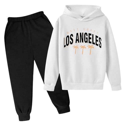 Generisch Kinder Anzug Set Junge Kinder Jungen Sport Kleidung Set Langarm Sportshirt mit Hose Loose Fit Fußball Basketball Sportanzuzg Trainingsanzug