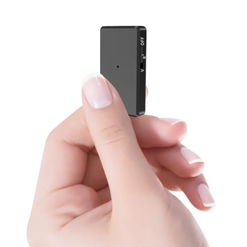 Diktiergerät Mini 64 GB - Voice-Recorder mit Sprachgesteuerter Aufnahme, Rauschunterdrückung, Audio Aufnahmegerät Mini mit Kopfhörer, Wiederaufladbarer Audiorecorder, für Auto/Meetings/Klasse/Vortrag