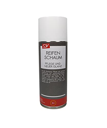 SDV Chemie Reifenschaum 1x 400ml Reifenpflege Gummipflege Kunststoffpflege Reifenglanz