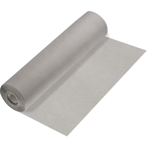 100%Mosel Vlies Tischläufer, in Grau (30 cm x 25 m), dekoratives Tischband, edle Tischdeko für Geburtstage & Hochzeiten, Bunte Dekoration zu besonderen Anlässen
