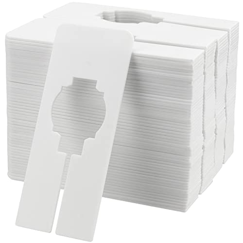 KEILEOHO 100 Stück 12,7 x 5,1 cm Kunststoff-Kleiderständer, rechteckige Schrank-Trennwände, leere Trennblätter für Schrank, Stoffgeschäft, Kaufhäuser, Weiß
