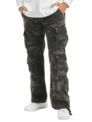 BRANDIT PURE VINTAGE TROUSER CARGOHOSE HOSE bis 7XL (Darkcamo)S
