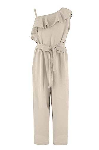 8817 Overall für Mädchen, lang, lässig, beige, 10 Jahre