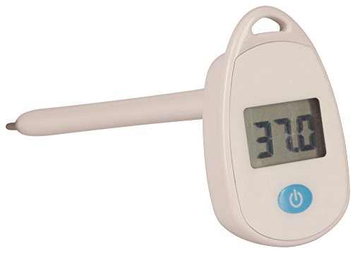 Kerbl 2138 Fieberthermometer Großtiere, Digital Schnell Wasserdicht, Sonde 14 cm