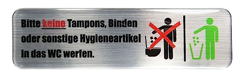 BIKE-label Aufkleber Keine Tampons Binden Hygieneartikel ins WC werfen Toilettenschild X900297VE