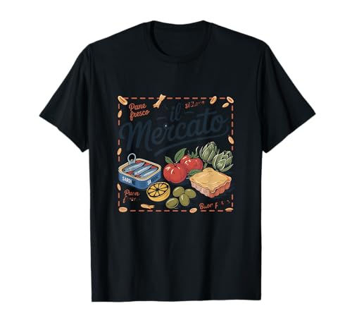 Italienischer Markt Sardinen Sommer Amalfiküste T-Shirt