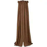 Meyco Baby Uni Betthimmel, Babyhimmel (Baldachin aus Baumwolle und Polyester, geschützte Umgebung, warme Atmosphäre, einfache Befestigung, weiche Textur, waschbar, Größe: 30 x 155 cm), Schokolade
