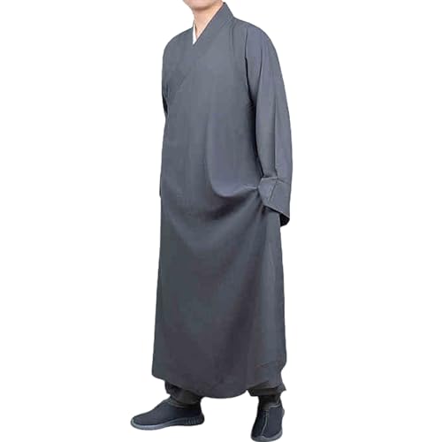Enigmaire Meditationskleidung,Buddhistische Kleidung,Shaolin Tempel Mönch Kleidung Kung Fu m Anzug,Breathable,für Kampfsport,Tai Chi,Kung Fu,Meditation,Wing Chun und Meditationspraktiker