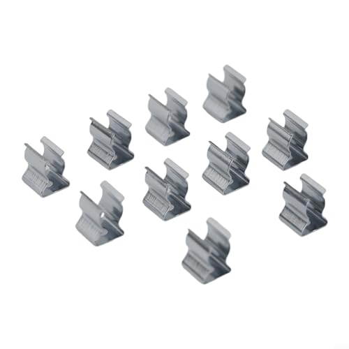Feder-Frottee-Clips für Garage und Schrankorganisation, 10 Stück (6 mm)
