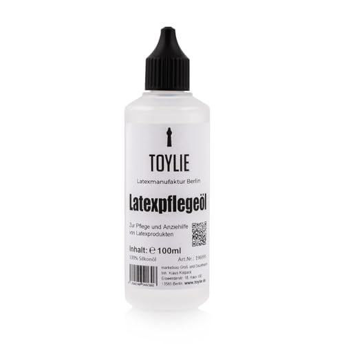 Latex Pflegeöl – 100 ml, Hochwertiges Silikonöl für Hochglanz und Pflege, Erleichtert das Anziehen und verhindert Zusammenkleben, Geruchlos und farblos, von Toylie