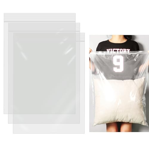 YBCCBY Zip Beutel Groß Zipper Tüten 40×60cm Ziplock Beutel Verschluss Plastiktüten Wiederverwendbar Plastikbeutel Druckverschlussbeutel Luftdichte Beutel Aufbewahrungsbeutel Plastic Bag für Kleidung