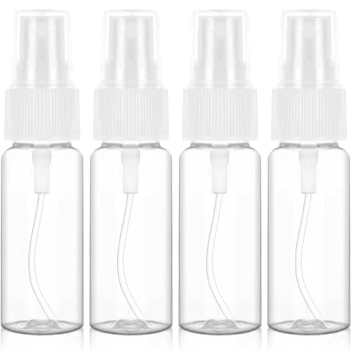 Redamancy 4 X 20ml Sprühflasche Klein,Transparente Zerstäuber Flaschen,Zerstäuber Sprayflasche,Kleine Sprühflasche,Reise Zerstäuber Klein Plastik Nebel parfümzerstäuber für Parfüms,Wasser Alkohol